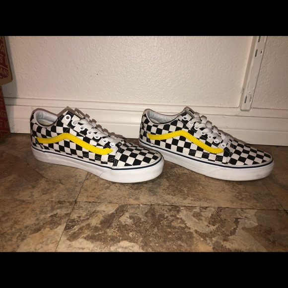 customized checkered vans